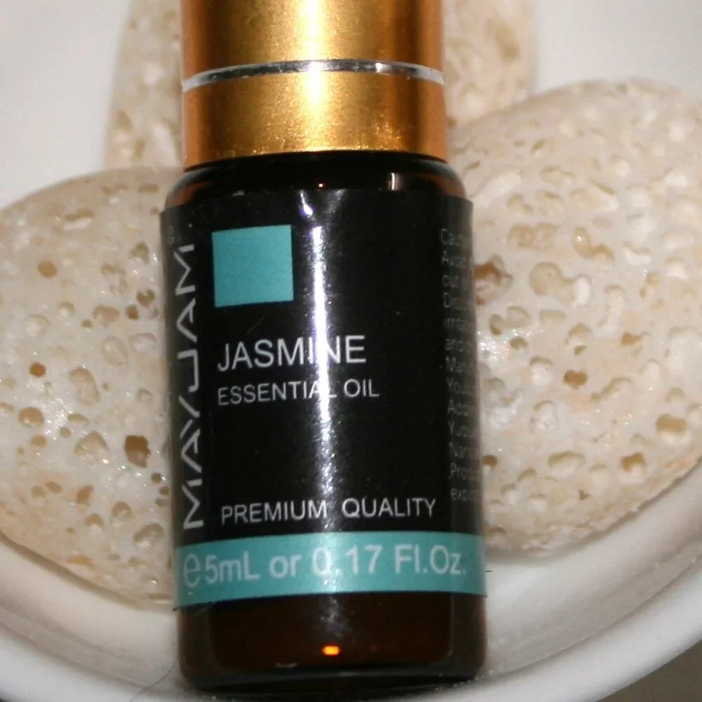 HAND CRAFTED 2 Jasmine Aroma Stones Aromatherapy Essential Oil Diffuser Pair